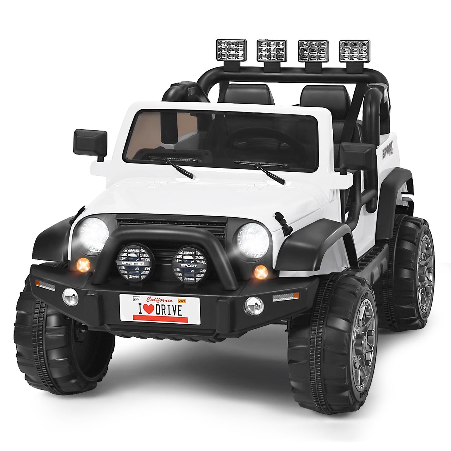 12V Electric Kids Ride On Truck with Remote Control-Black