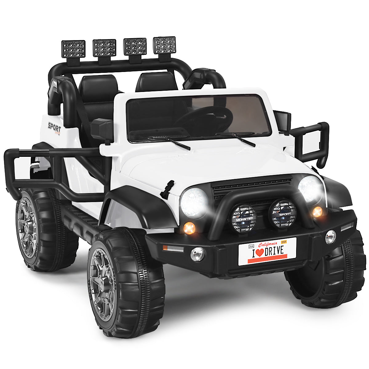 12V Electric Kids Ride On Truck with Remote Control-Black