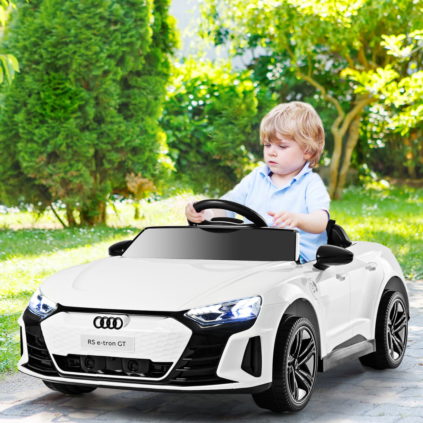 12V Audi Licensed Electric Kids Ride On Car with Remote Control-Black