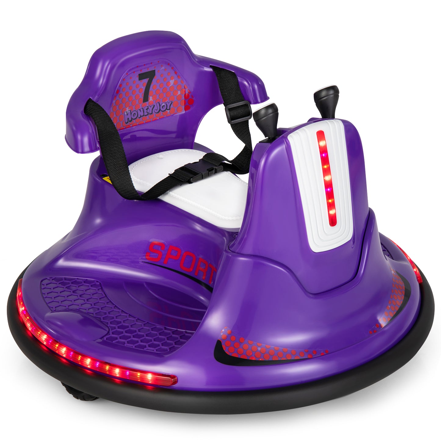 12V Kids Ride On Electric Bumper Car with Dual Joysticks and Remote Control-Blue