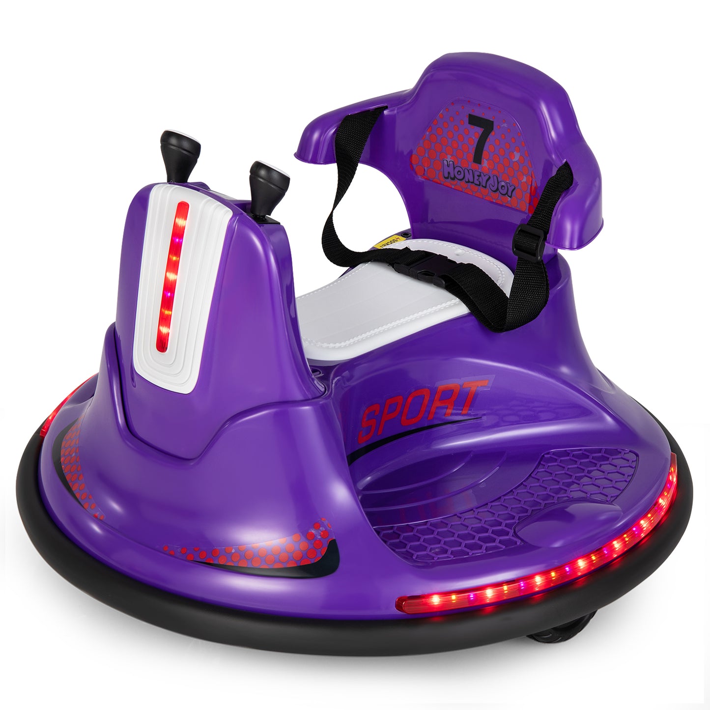 12V Kids Ride On Electric Bumper Car with Dual Joysticks and Remote Control-Blue