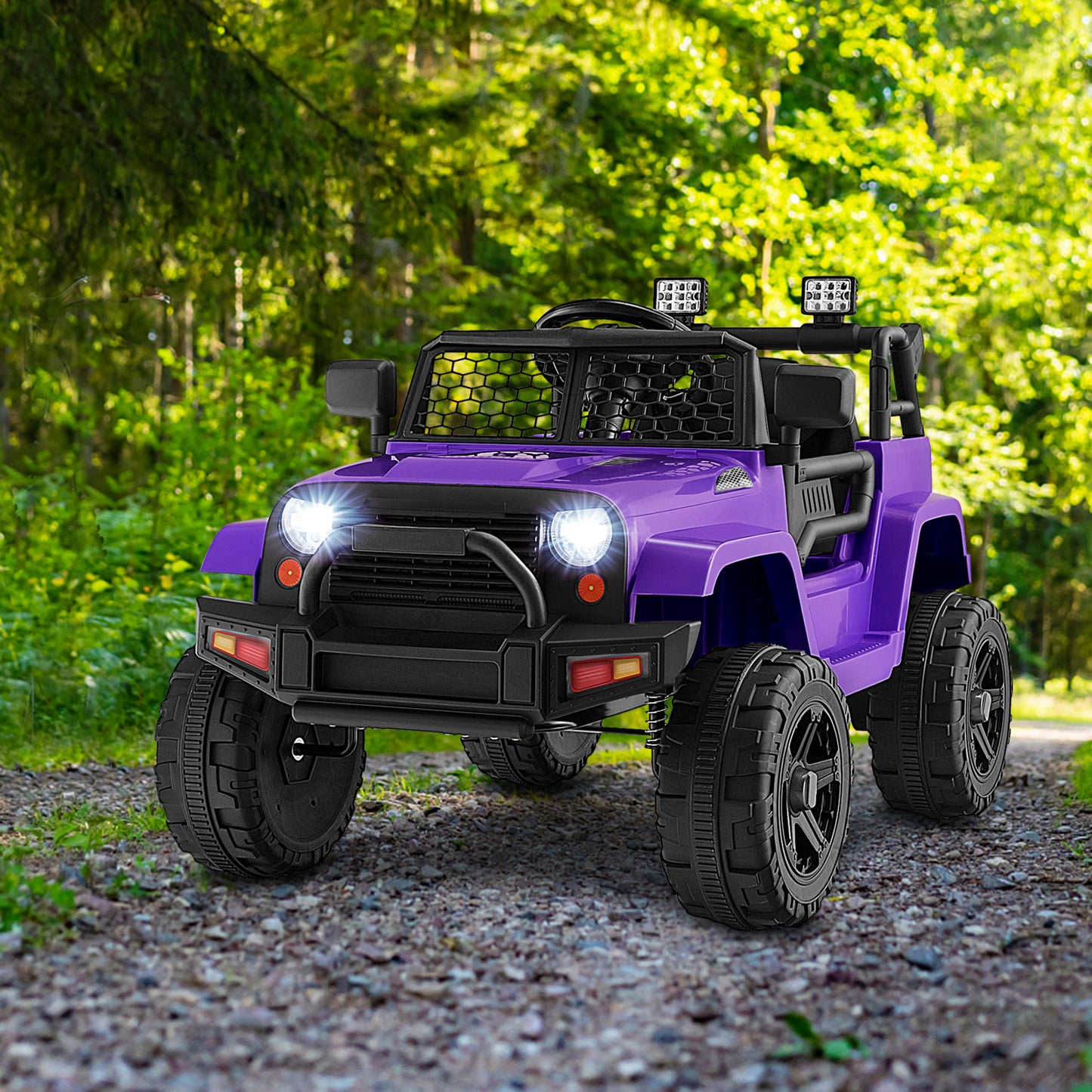 12V Kids Ride on Car with Remote Control and Music-Black