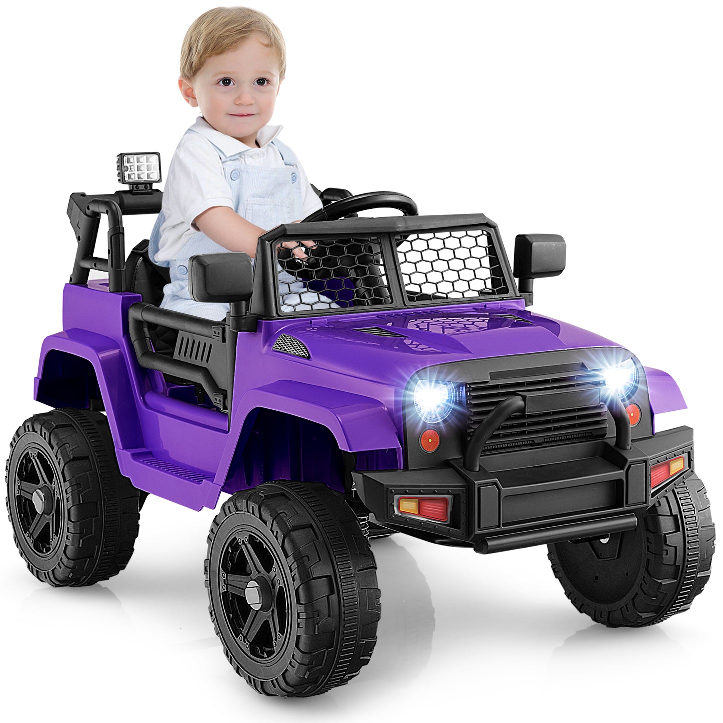 12V Kids Ride on Car with Remote Control and Music-Black