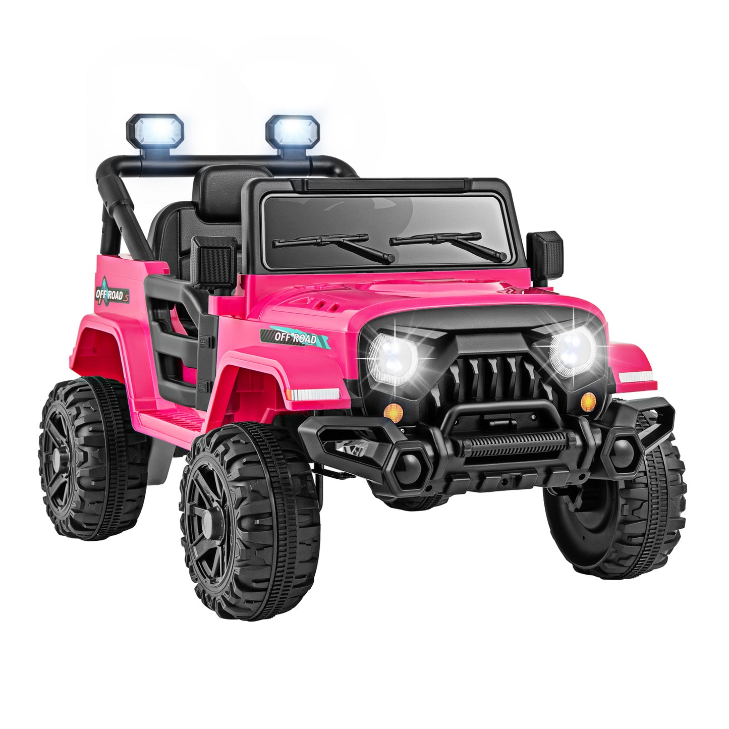 12V Kids Ride on Truck with Remote Control and 3 Speeds-Black