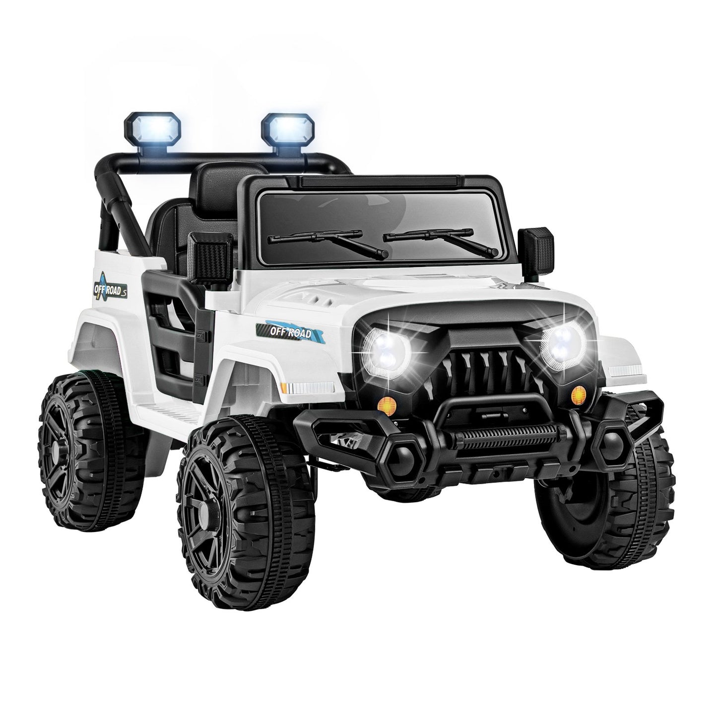 12V Kids Ride on Truck with Remote Control and 3 Speeds-Black