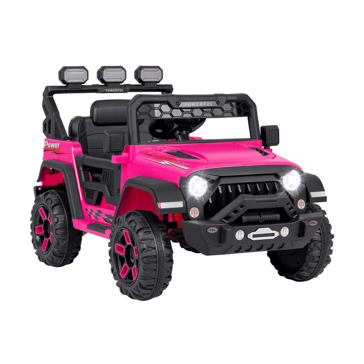 12V Kids Ride on Truck with Remote Control and Wireless Connection-Black