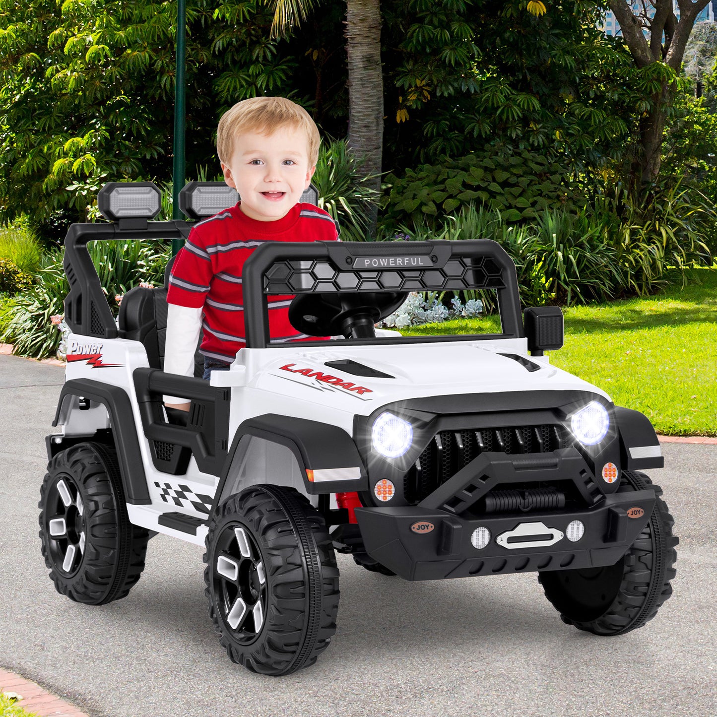 12V Kids Ride on Truck with Remote Control and Wireless Connection-Black