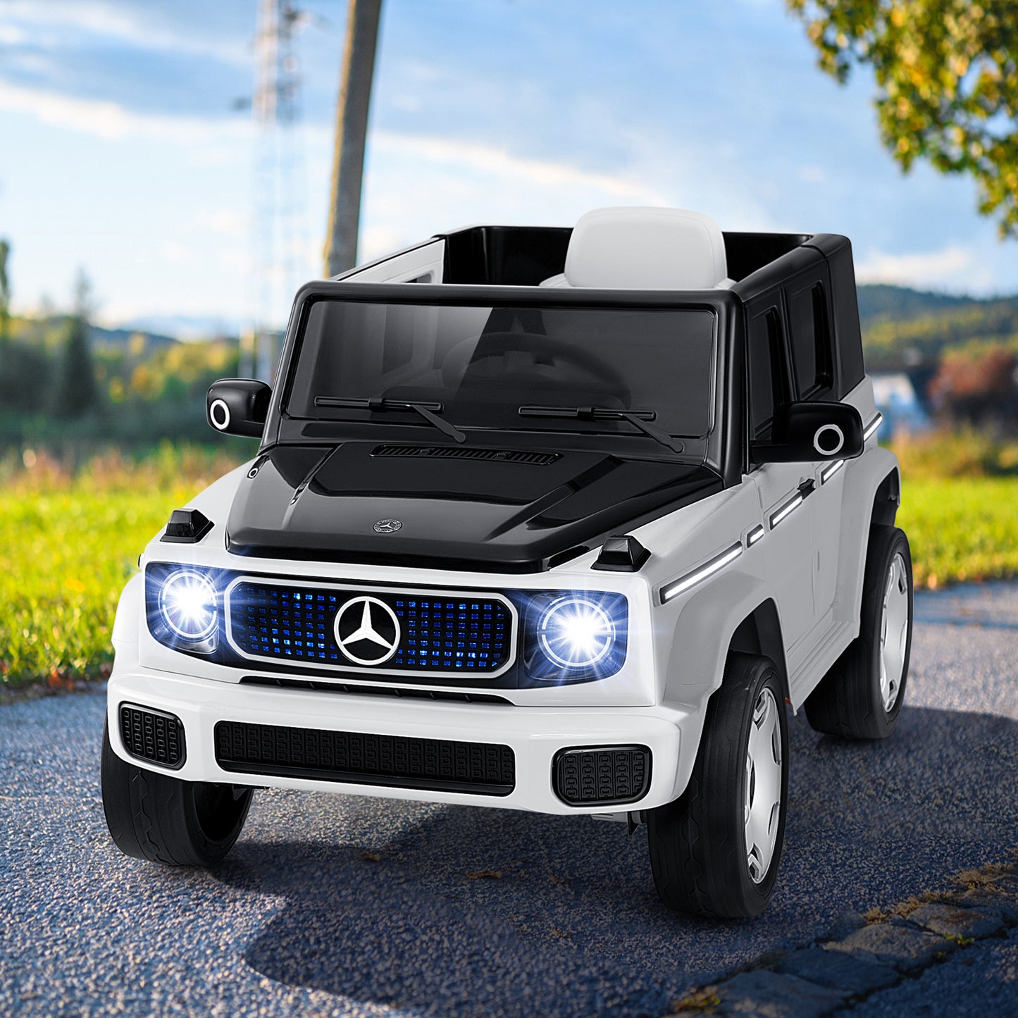 12V Licensed Mercedes-Benz EQG Kids Ride On Car-Black