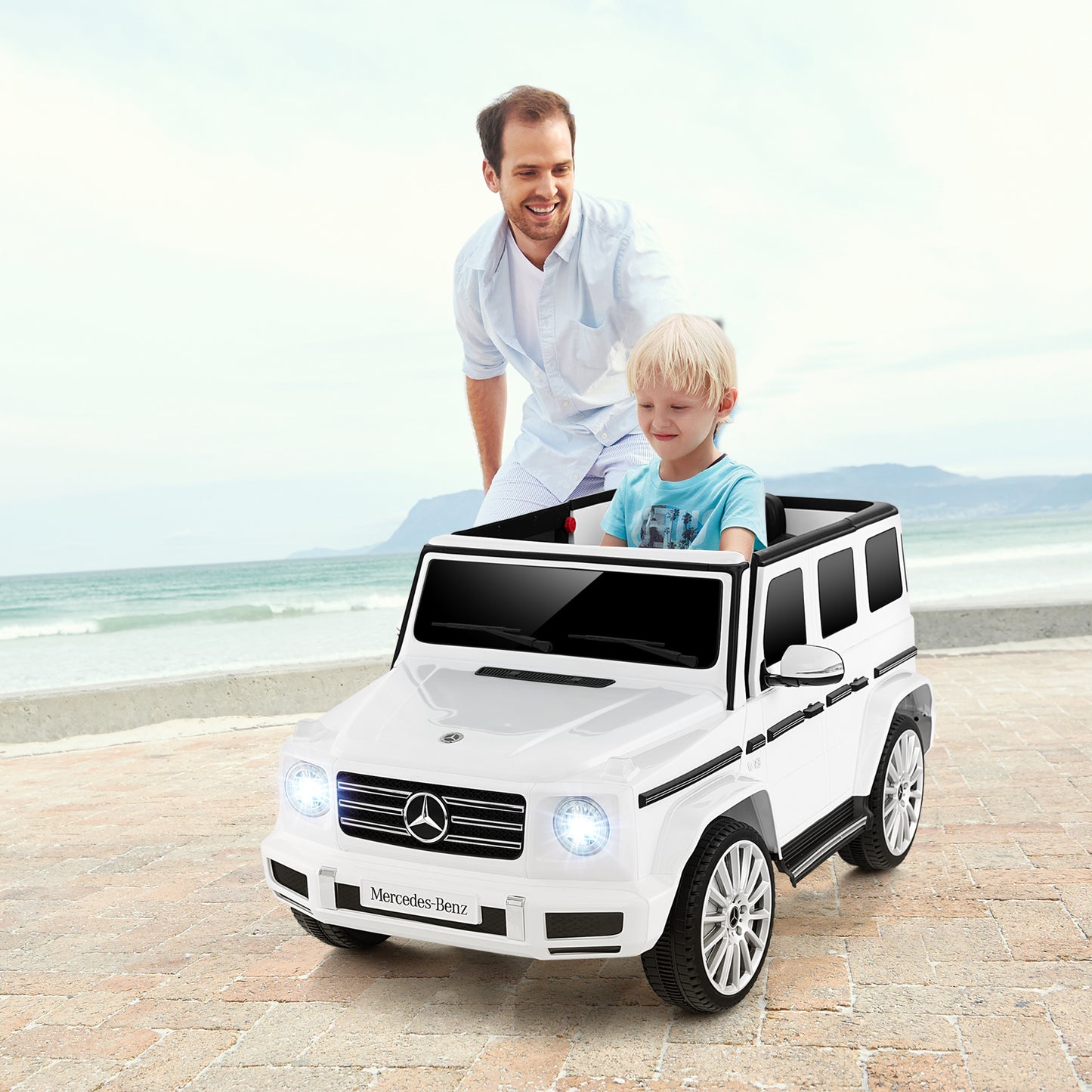 12V Licensed Mercedes-Benz Kids Ride-on Car with Remote Control-Black