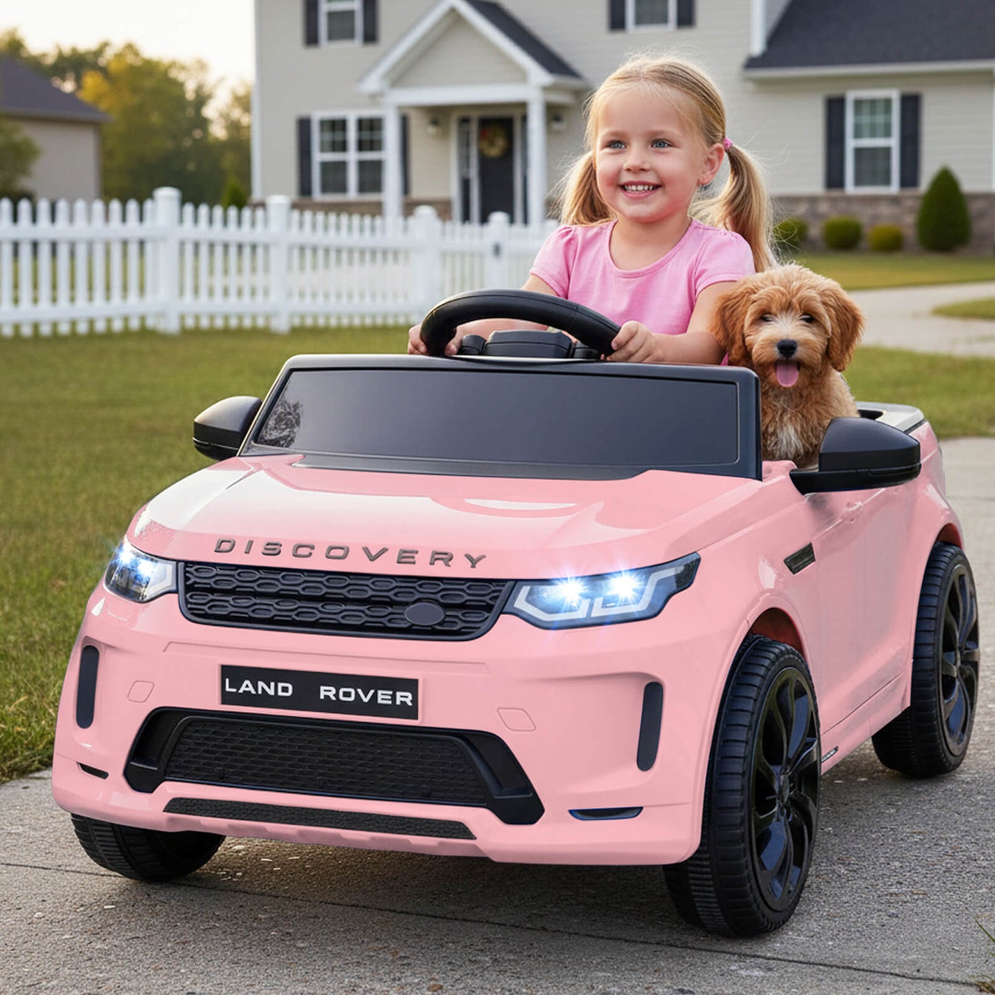 12V Ride on Car with Remote Control and Music Licensed Land Rover-Black