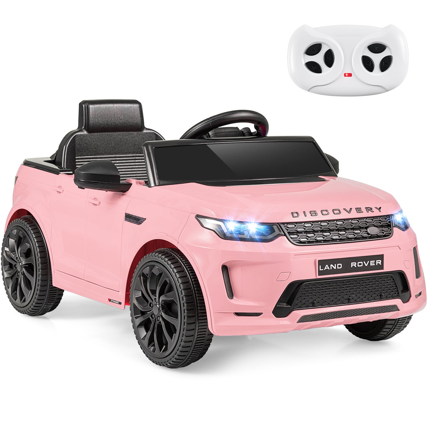 12V Ride on Car with Remote Control and Music Licensed Land Rover-Black