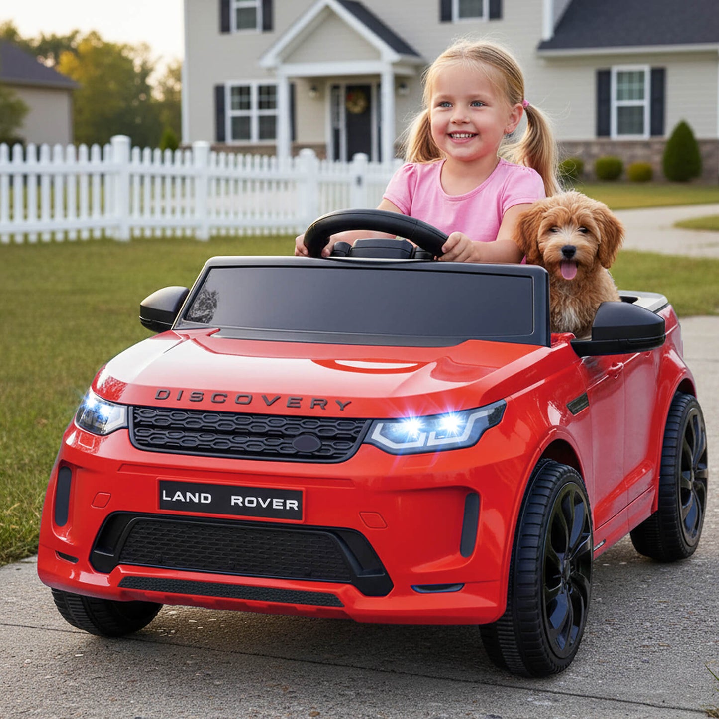 12V Ride on Car with Remote Control and Music Licensed Land Rover-Black