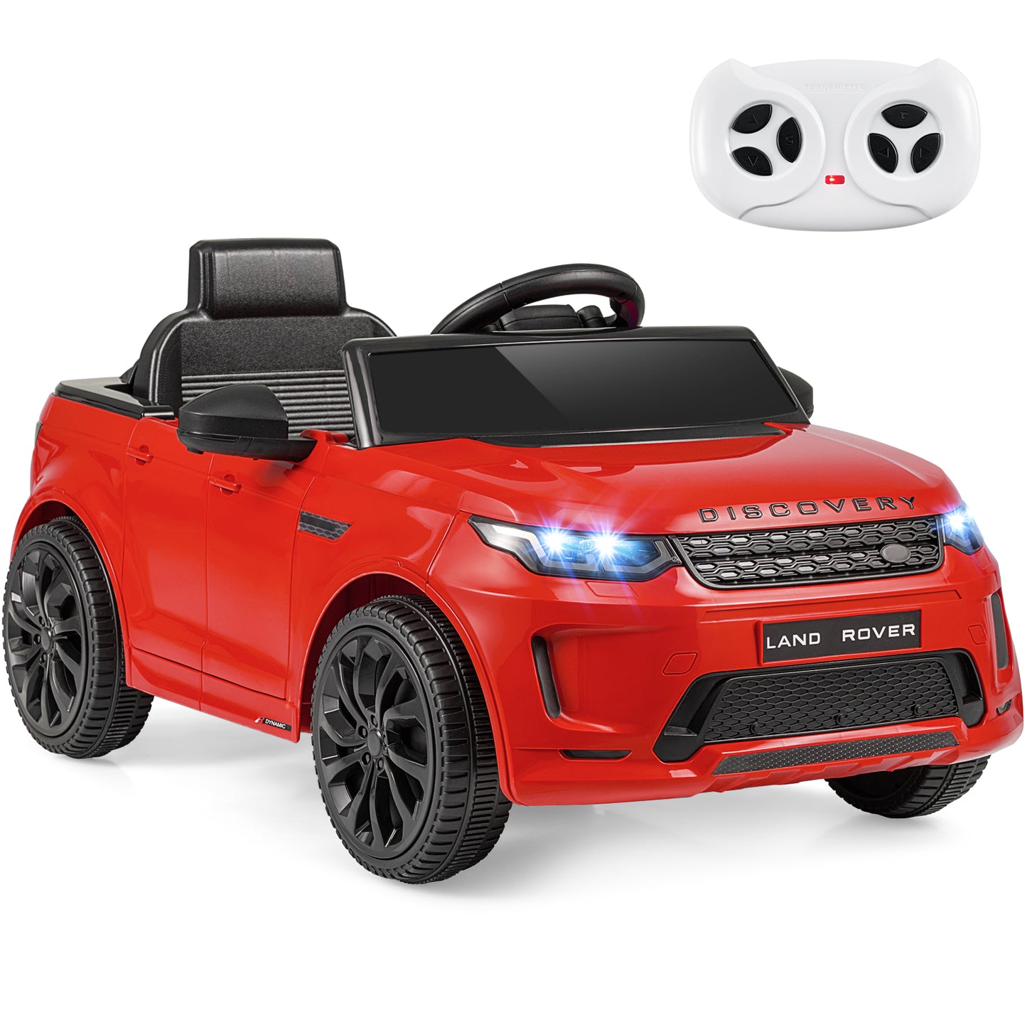 12V Ride on Car with Remote Control and Music Licensed Land Rover-Black