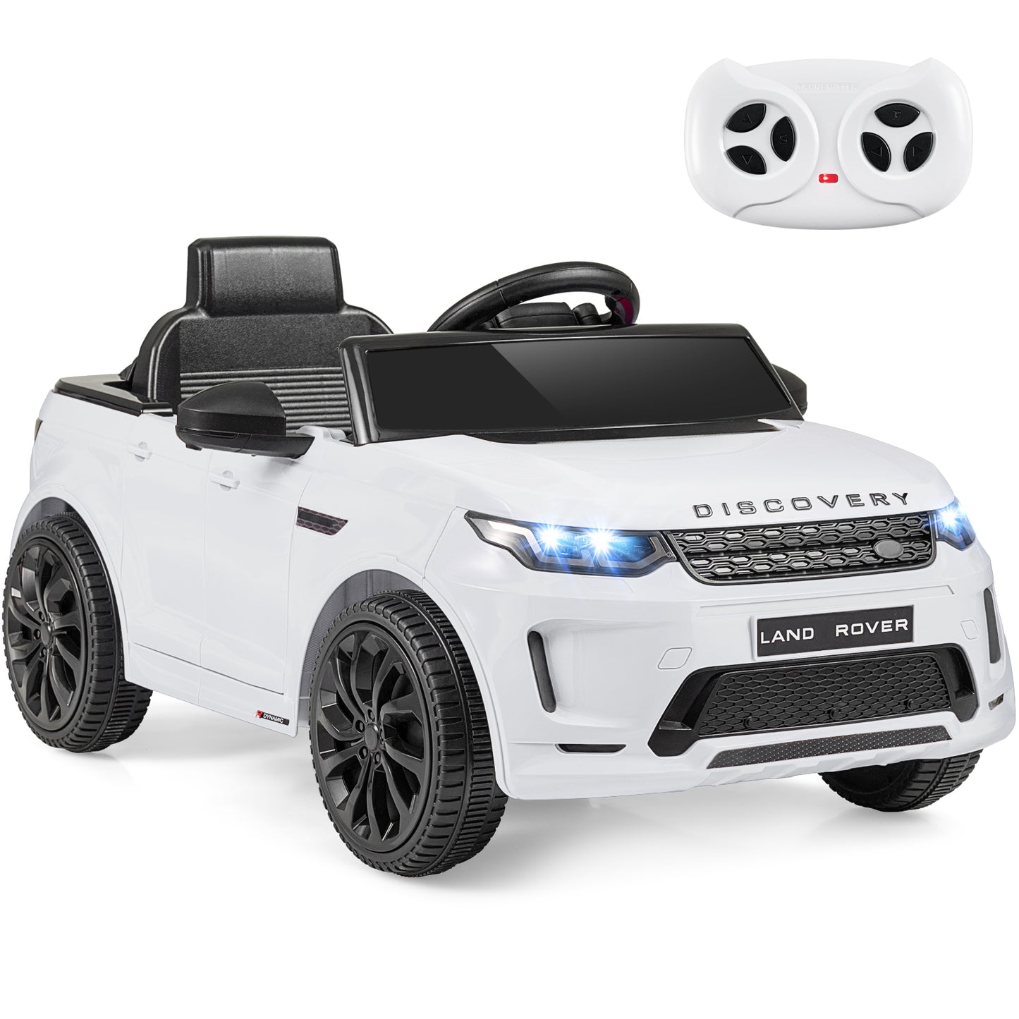 12V Ride on Car with Remote Control and Music Licensed Land Rover-Black