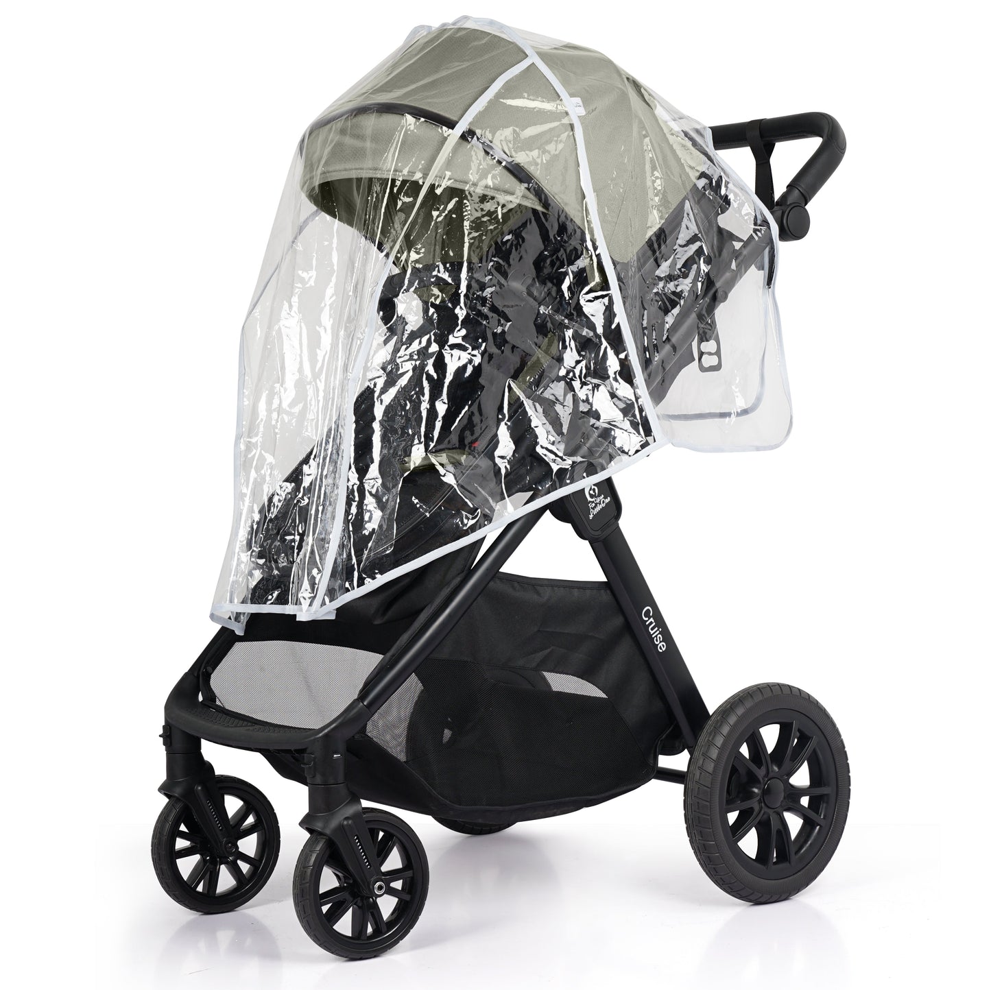 For Your Little One Cruise 3 In 1 Travel System With Car Seat And ISOFIX Base - Pebble Sage (Free Cupholder And Seat Liner Included!)