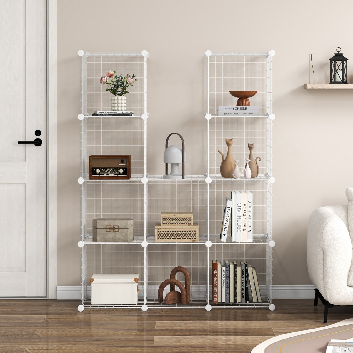 12 Wire Cube Storage Unit-Black