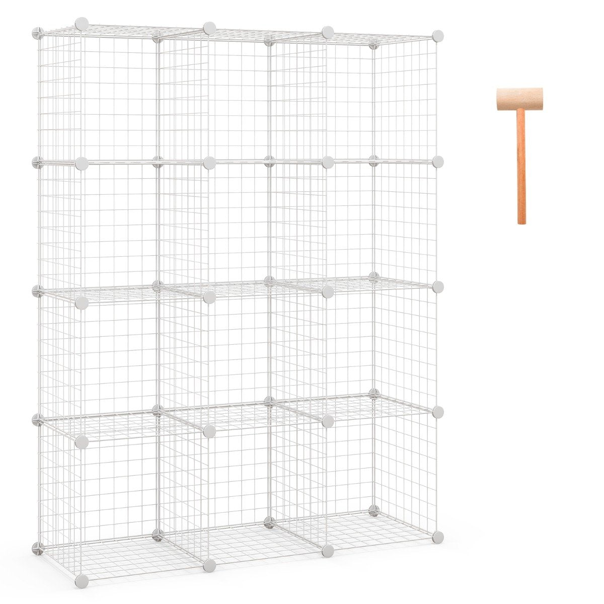 12 Wire Cube Storage Unit-Black