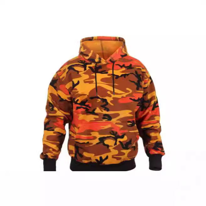 Men's Casual Camo Hoodie - Loose Fit Pullover with Hood