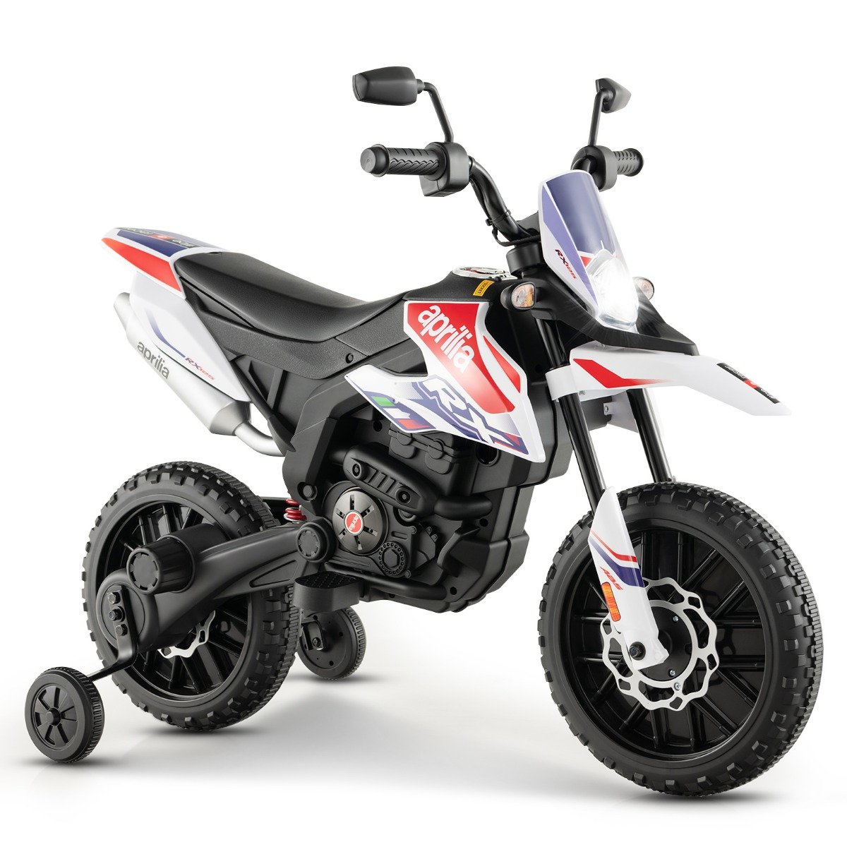 12V Battery Powered Toddler Motorbike with Music for 3-8 Years Old Kids-Black