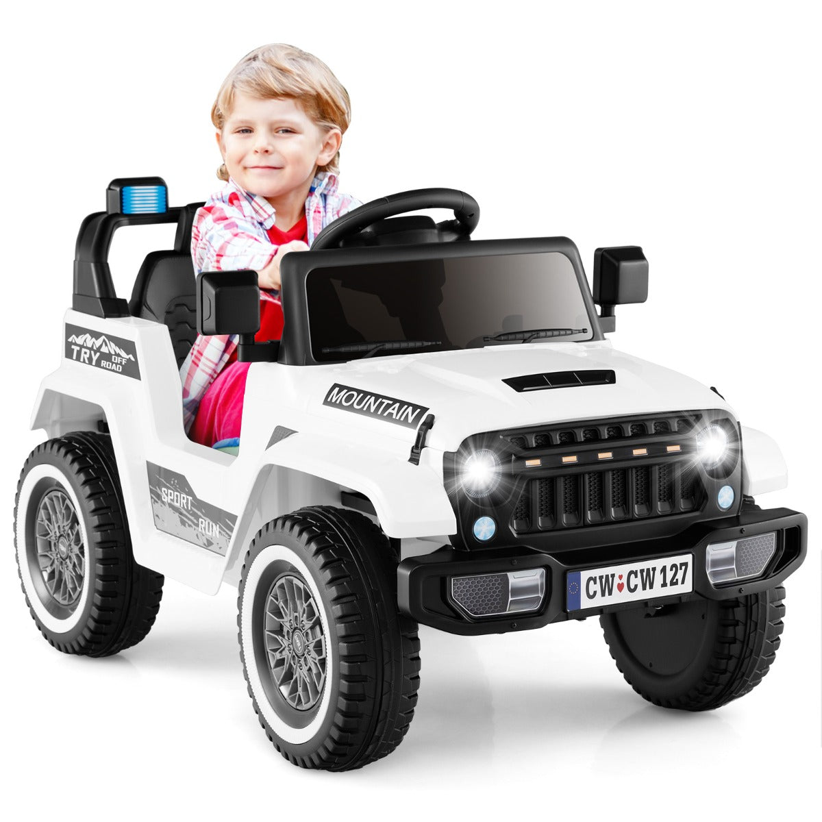 12V Kids Ride on Car with Soft Start and Battery Powered-Black