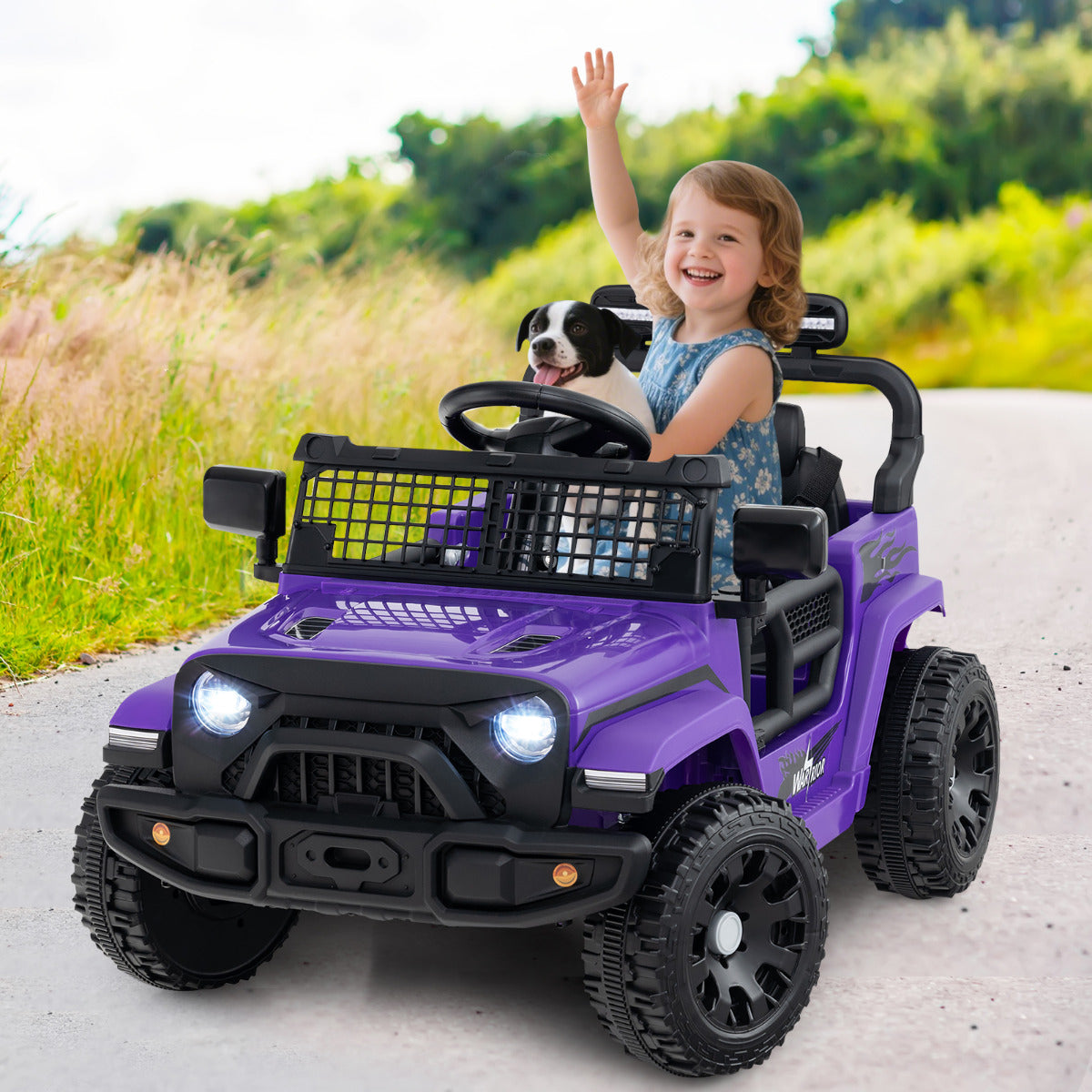 12V Kids Ride on Truck Car with Remote Control for Kid Over 3 Years Old-Black
