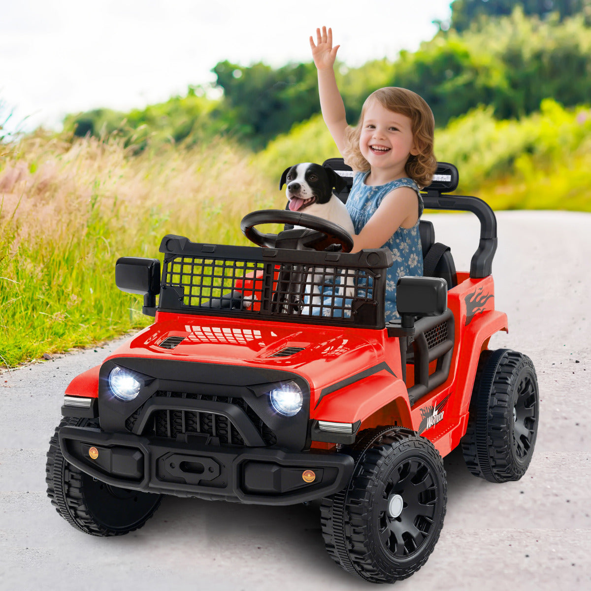 12V Kids Ride on Truck Car with Remote Control for Kid Over 3 Years Old-Black