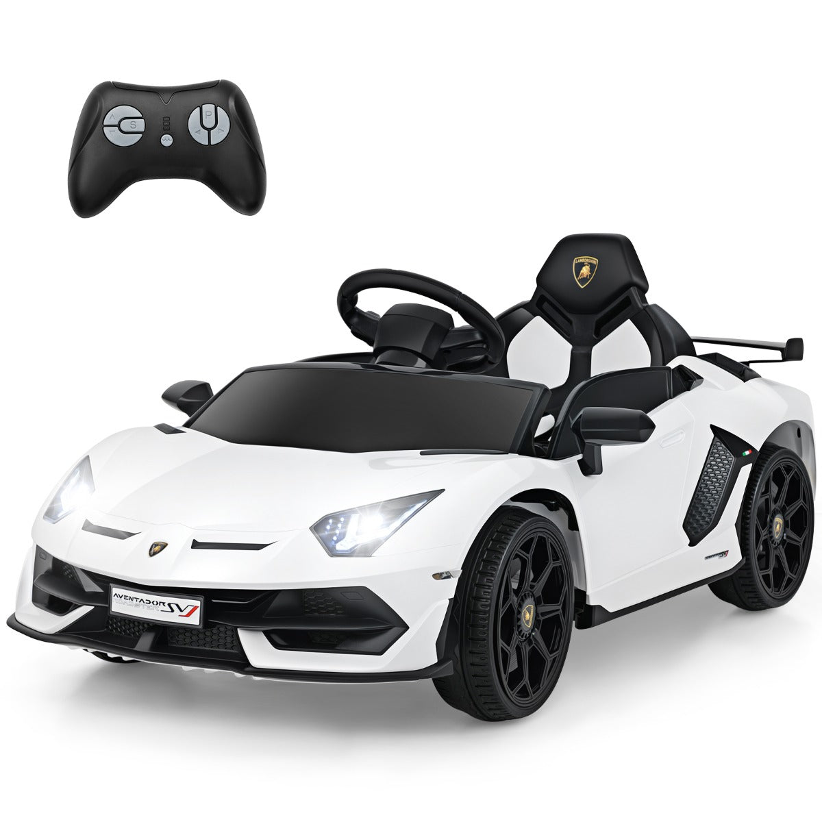 12V Licensed Lamborghini Kids Ride on Car with Remote Control-Red