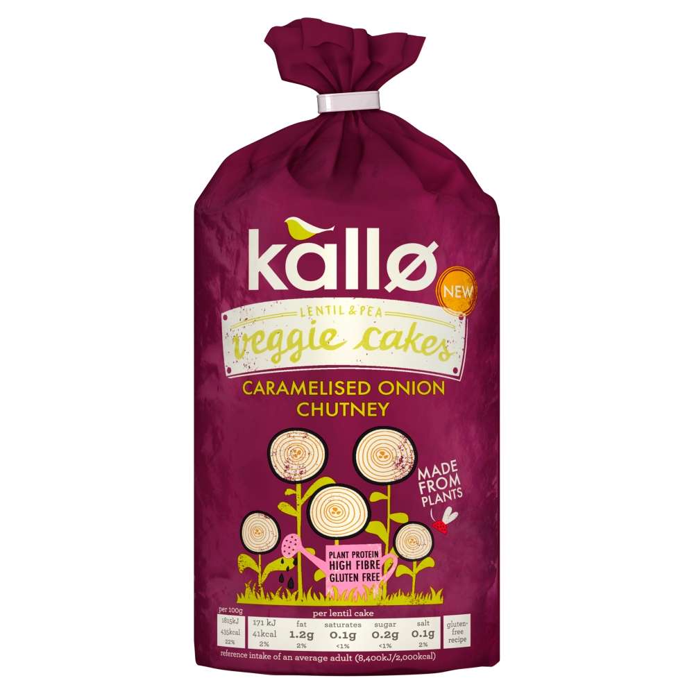 Kallo Caramelised Onion & Chutney Veggie Cakes - 122g