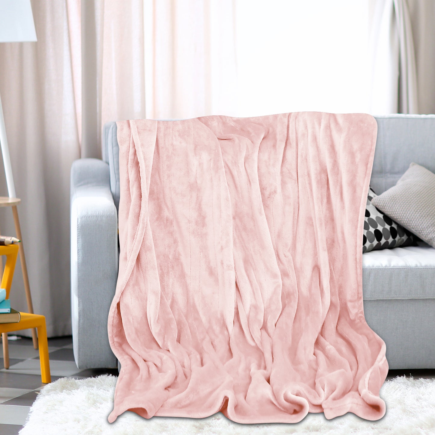 130 x 180 cm Electric Heated Blanket with 4 Heating Levels-Blue