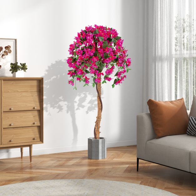 130cm Artificial Azalea Tree with 576 Flowers and 288 Leaves 2 Pack-White