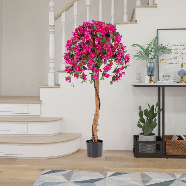 130cm Artificial Azalea Tree with 576 Flowers and 288 Leaves 2 Pack-White