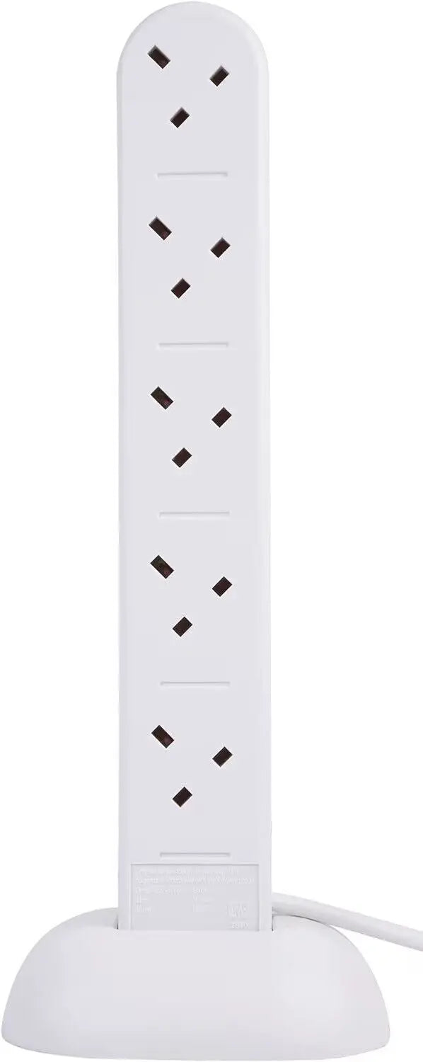 Electric Cable Extension Tower Lead 13amp Plug 10 Way Output Socket 10 Gang 2m