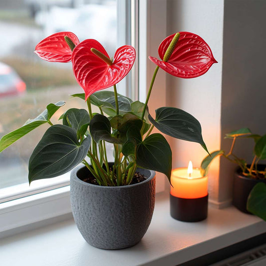 Laceleaf - Anthurium 'Royal Champion' - Height 35-45cm - ø12cm