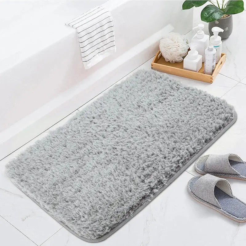 Non Slip Bath Mat Bathroom Rugs Water Absorbent Toilet Pedestal Mats 80 X 50cm