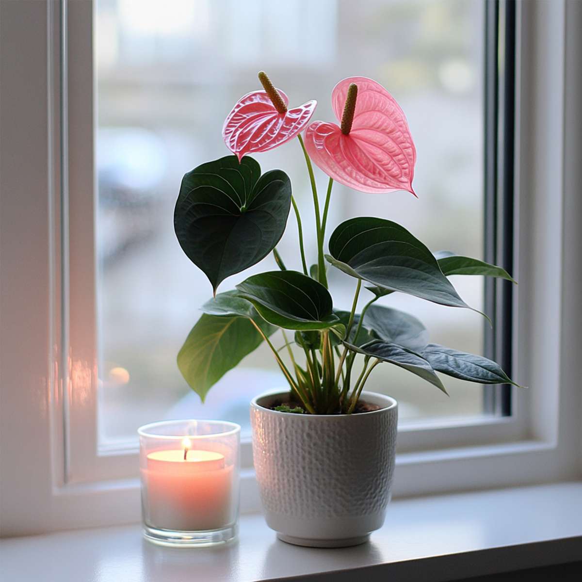 Laceleaf - Anthurium 'Sweet Dream' - Height 35-45cm - ø12cm