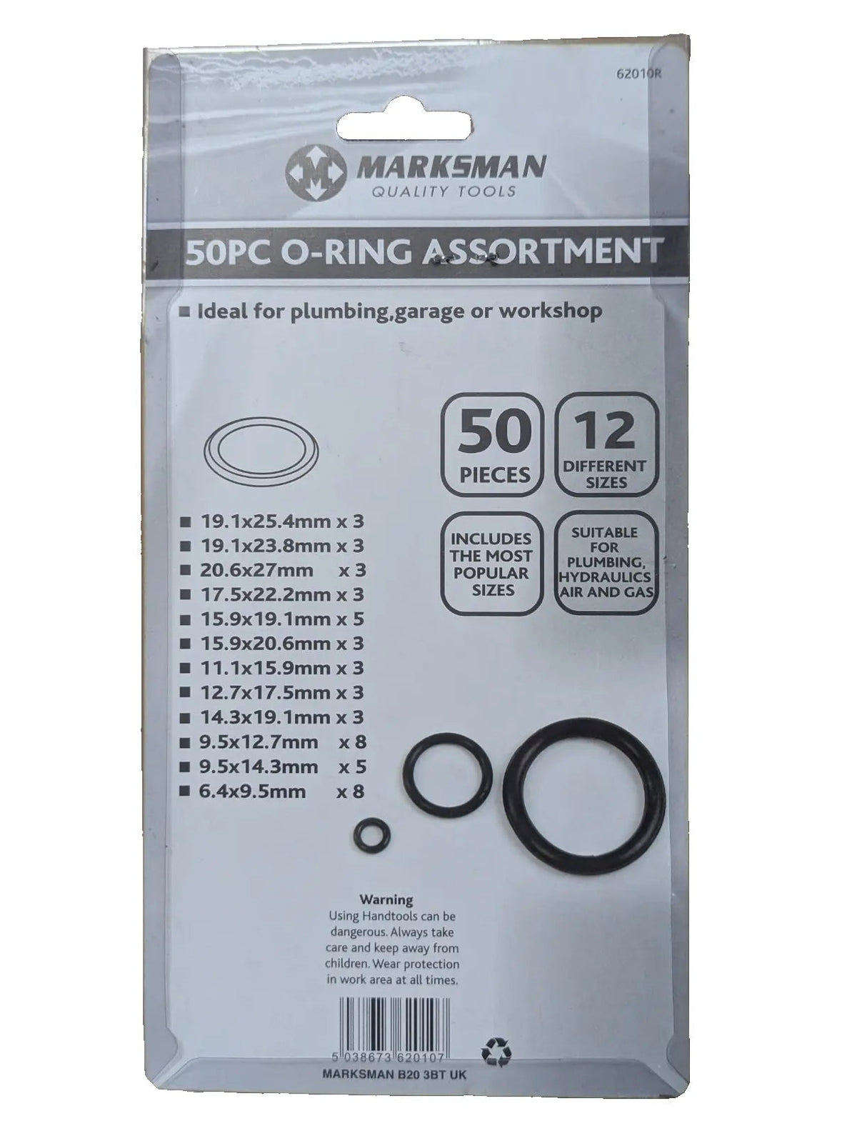 O Rings Rubber Seal Set 50pcs Plumbing Hydraulic Air Tap Washer Repair Kit