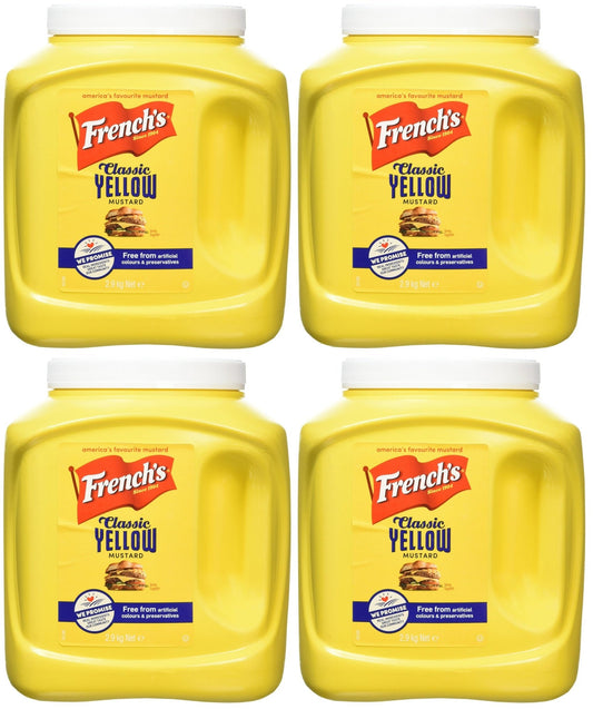 4 x French's Classic Yellow Mustard 2.9Kg