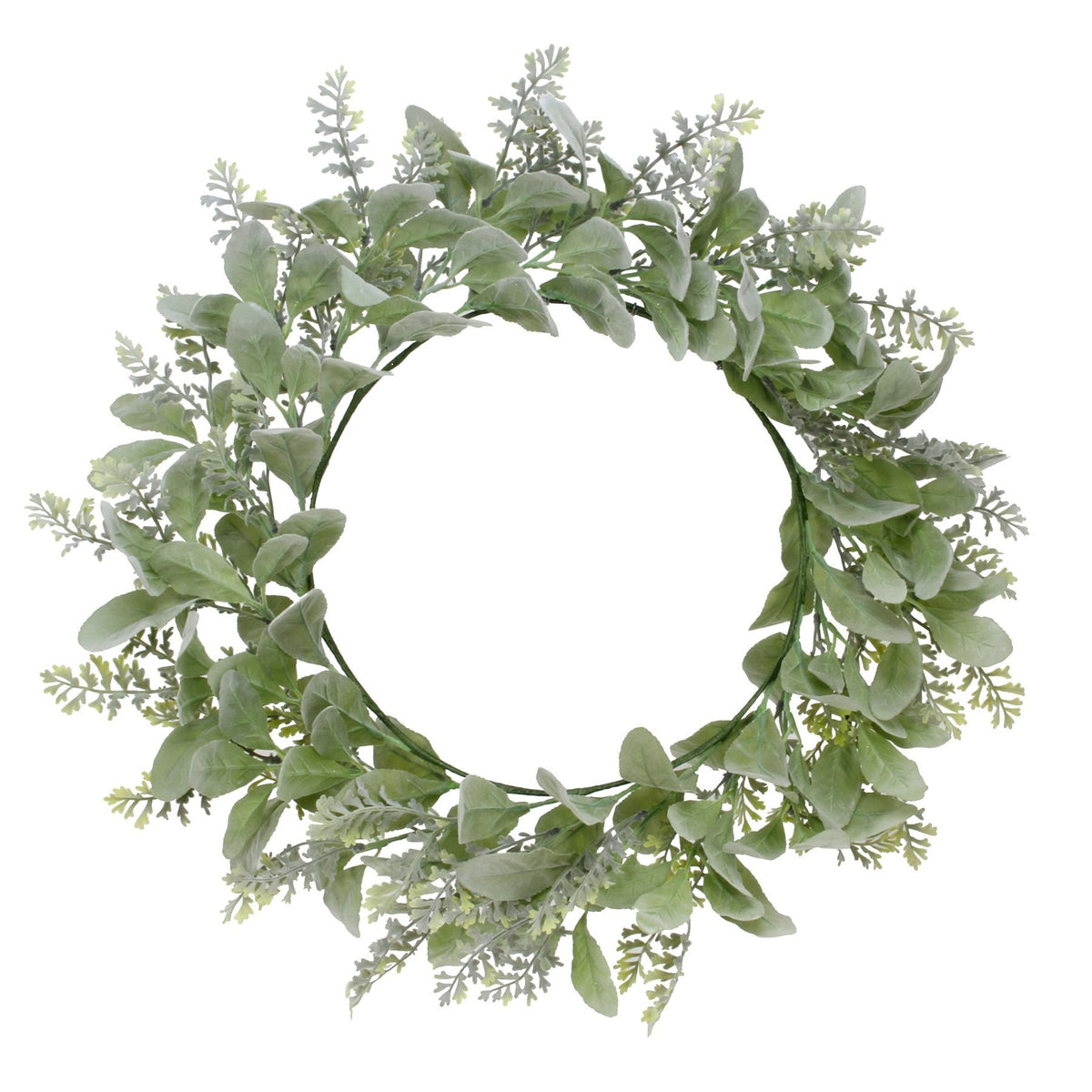 Lambs Ear &amp; Foliage Wreath (60cm)