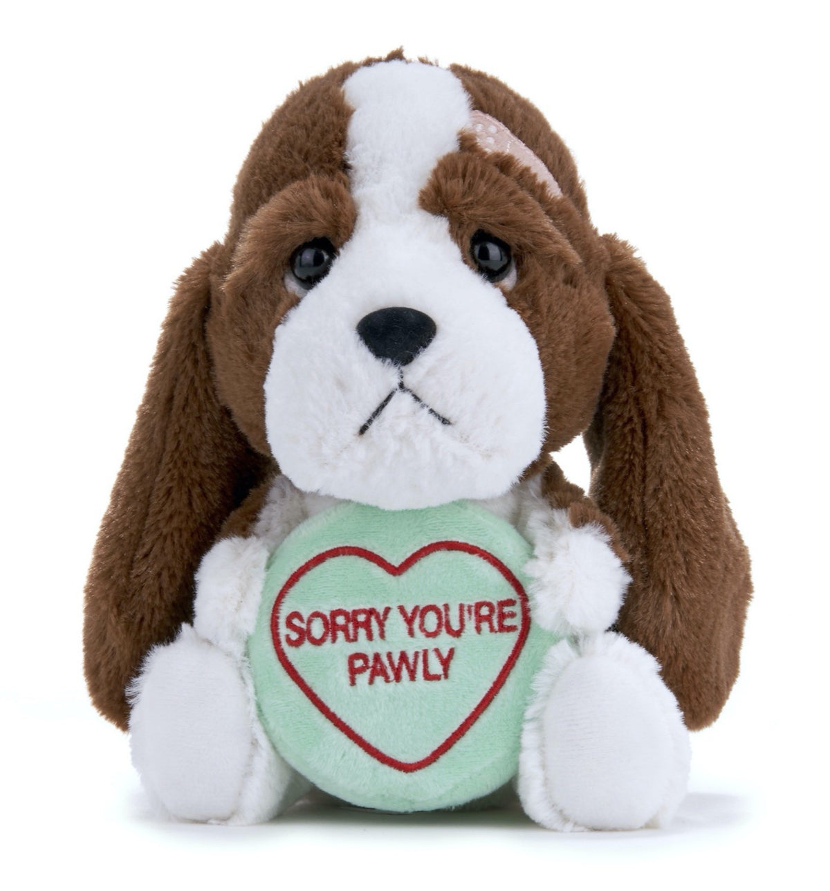 لعبة كلب محشو "Love Hearts" بعبارة "Sorry You're Pawly"، مقاس 18 سم (7 بوصة)