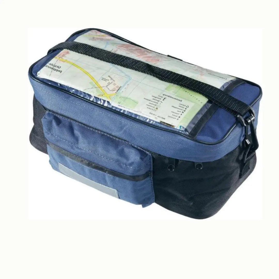 Bicycle Handlebar Bag Waterproof Blue / Black Front Frame Storage Pouch Cycling