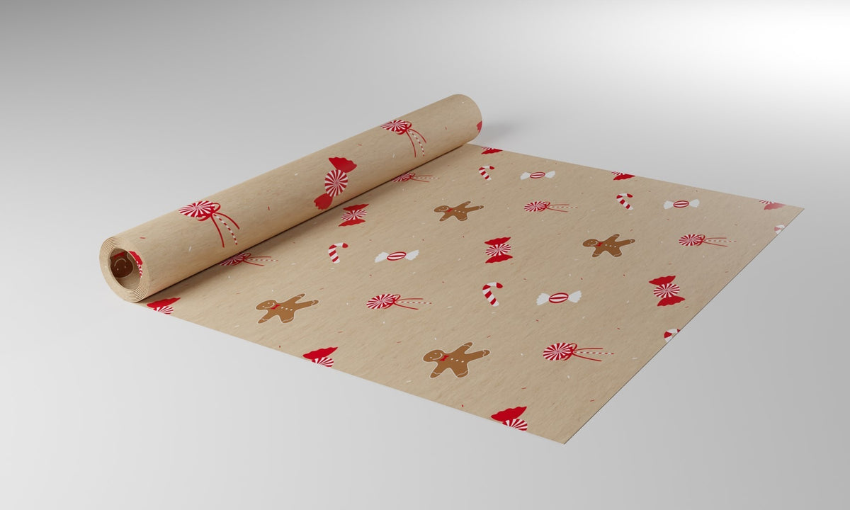 Nat Kraft Candycane Paper (50cmx100m)