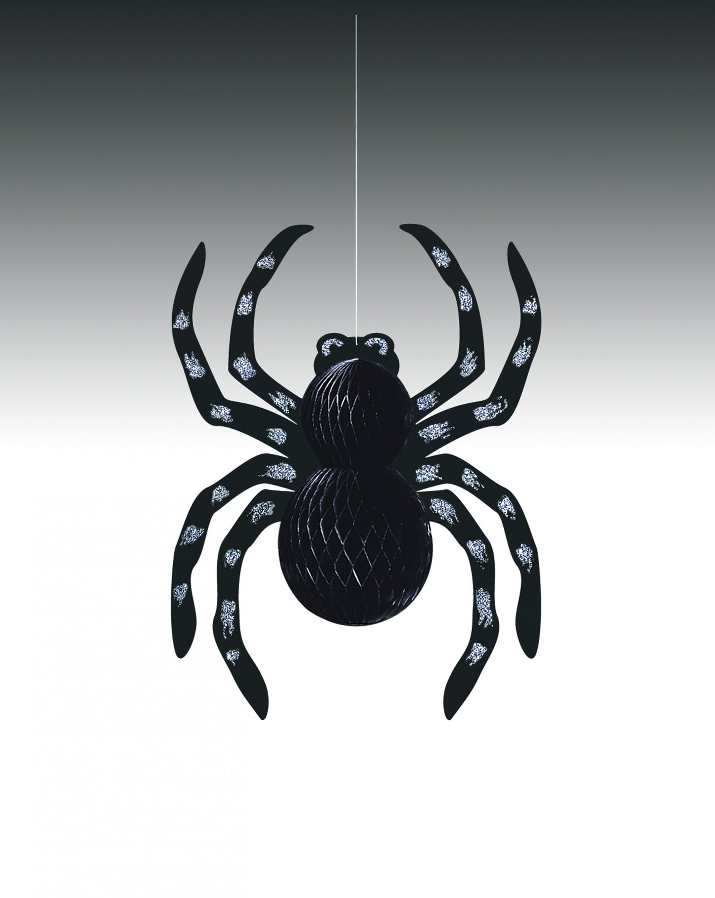 Hanging Glitter Spider Decoration (14 Inch)