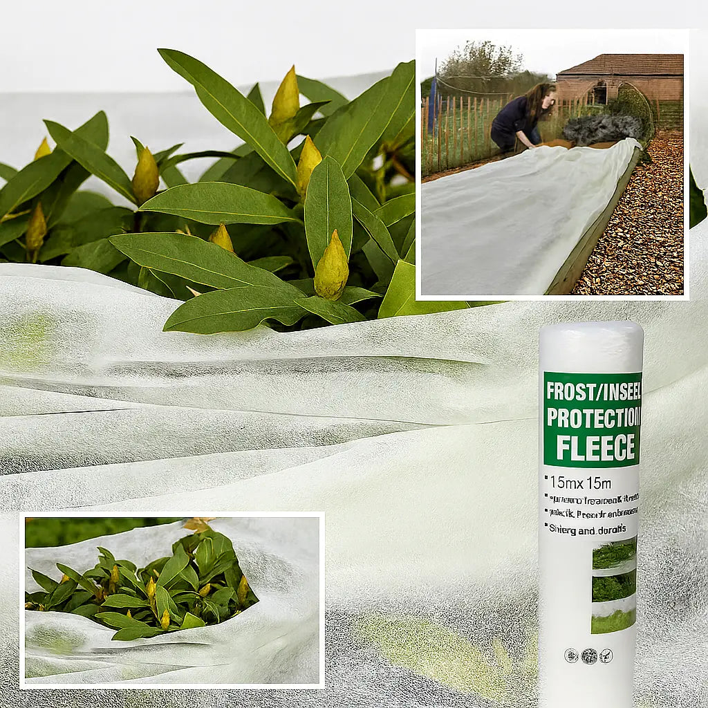 Garden Plant Frost Protection Fleece Cover Marksman White 1.5m x 15m Sheet