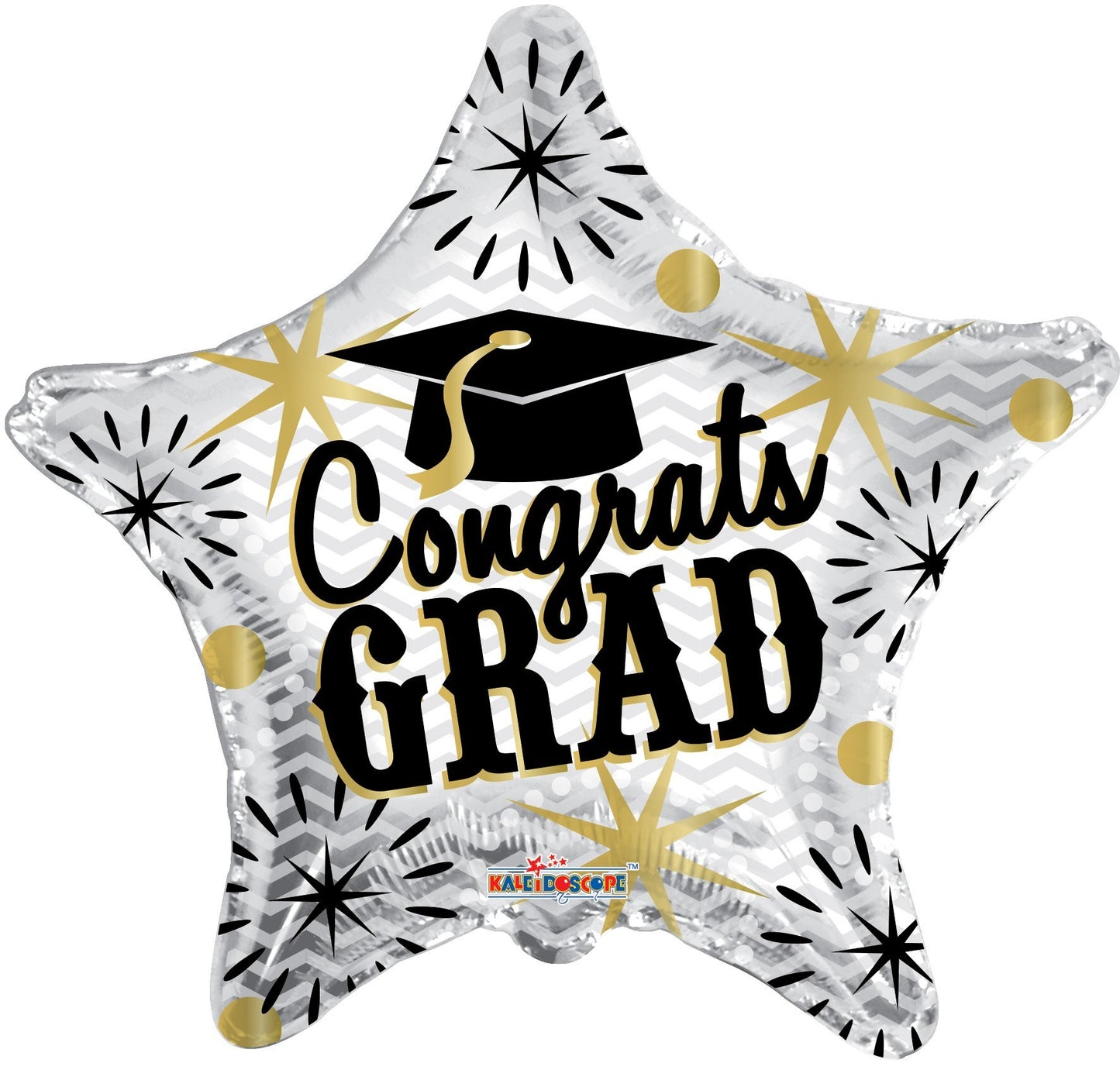 Gold &amp; Silver Graduation Balloon