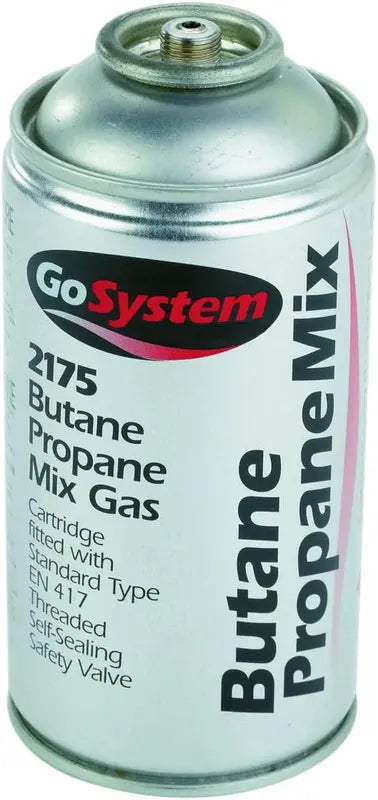 Butane Propane Gas Cartridge 70/30 Mix GoSystem 170g Silver Camping Stove