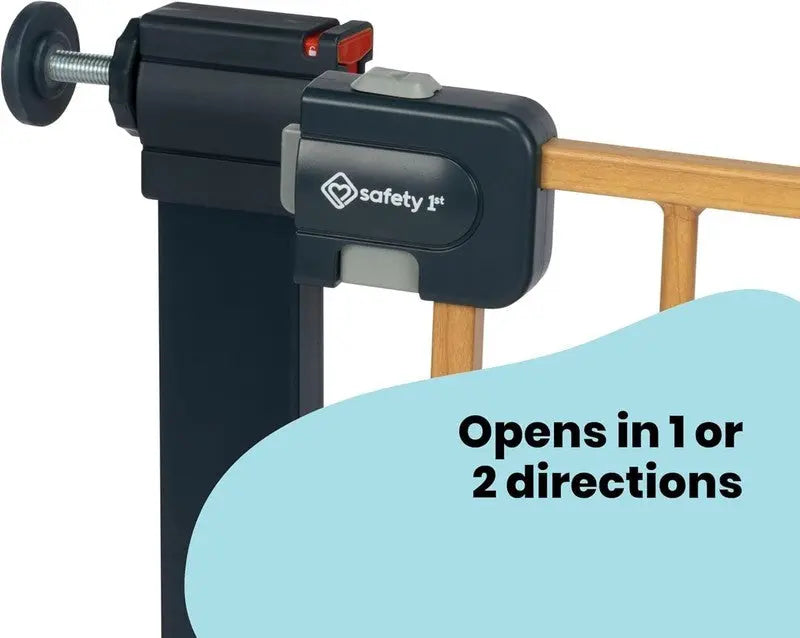 Safety 1st Stair Gate Baby Metal Easy Close Pressure Fit Wood Effect 73-80cm