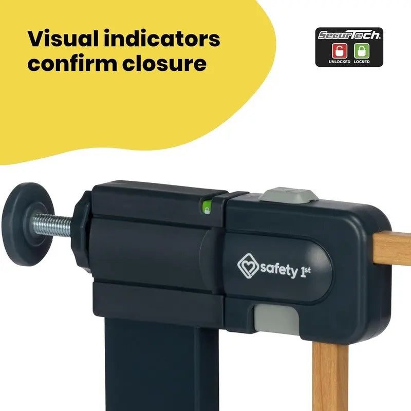 Safety 1st Stair Gate Baby Metal Easy Close Pressure Fit Wood Effect 73-80cm