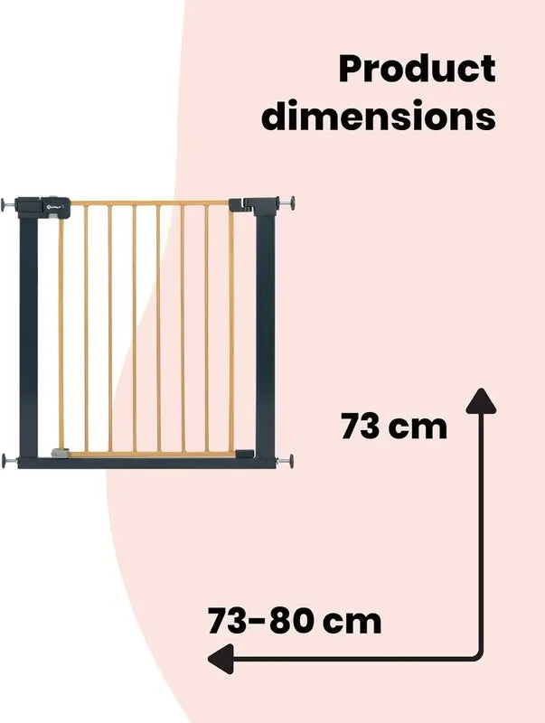 Safety 1st Stair Gate Baby Metal Easy Close Pressure Fit Wood Effect 73-80cm