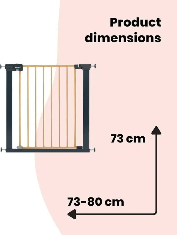 Safety 1st Stair Gate Baby Metal Easy Close Pressure Fit Wood Effect 73-80cm