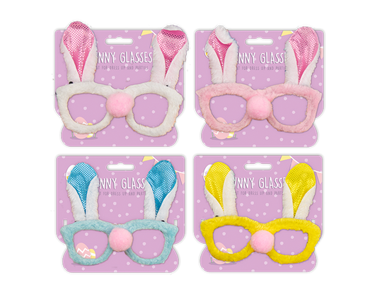 Easter Bunny Novelty Glasses (Assorted)
